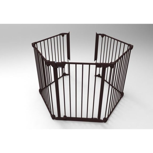 Tarc de siguranta modular cu 5 panouri, metal negru, Noma N94238