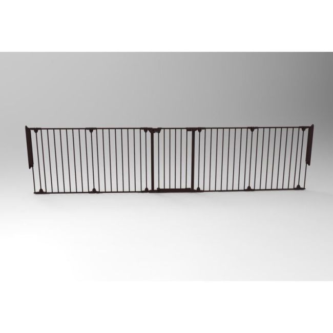 Tarc de siguranta modular cu 5 panouri, metal negru, Noma N94238