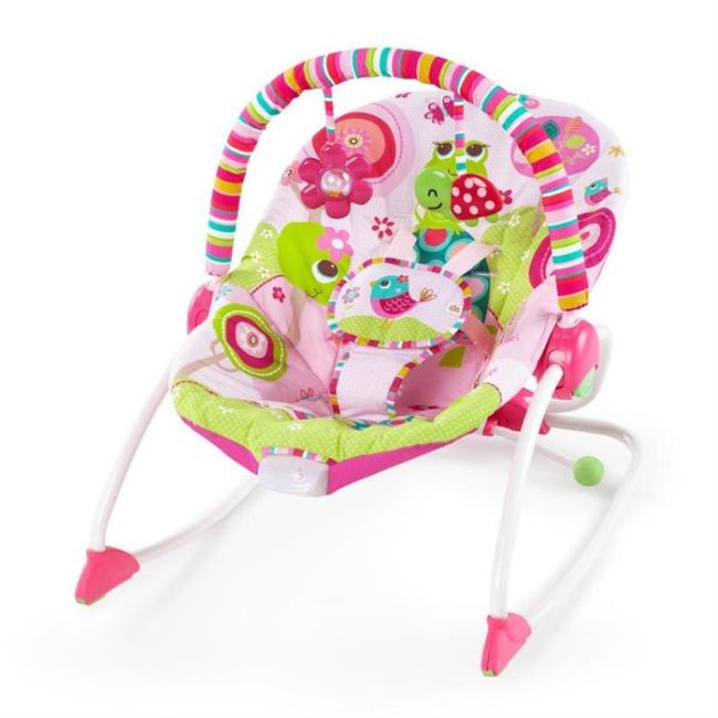 Bright Starts - Balansoar cu vibratii 2 in 1 Raspberry Garden BBB10125