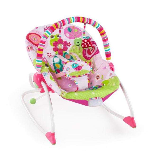 Bright Starts - Balansoar cu vibratii 2 in 1 Raspberry Garden BBB10125