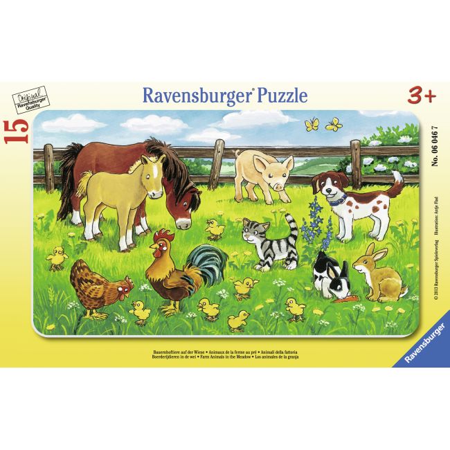 PUZZLE ANIMALE PE PAJISTE, 15 PIESE - ARTRVSPC06046