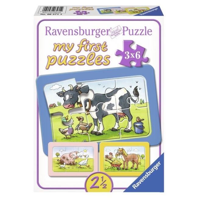 PUZZLE ANIMALELE BUNI PRIETENI, 3X6 PIESE - ARTRVSPC06571