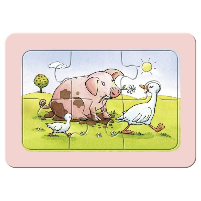 PUZZLE ANIMALELE BUNI PRIETENI, 3X6 PIESE - ARTRVSPC06571