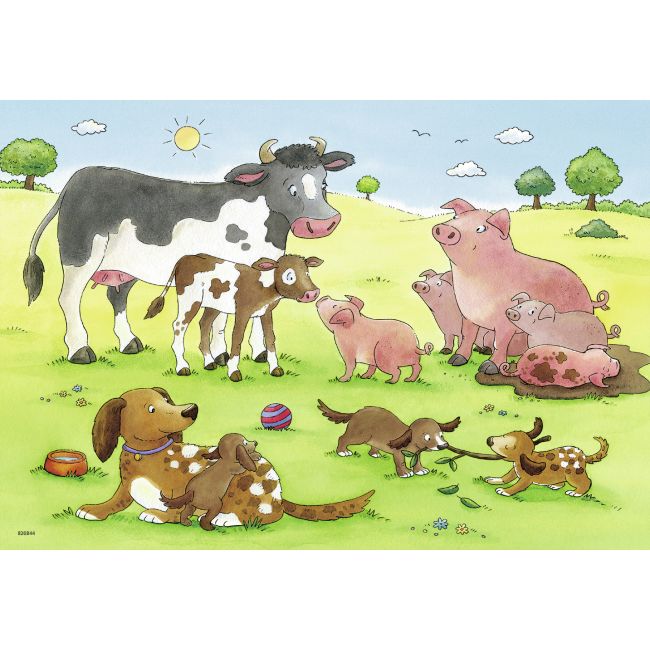 PUZZLE FAMILII FERICITE DE ANIMALE, 2X12 PIESE - ARTRVSPC07590
