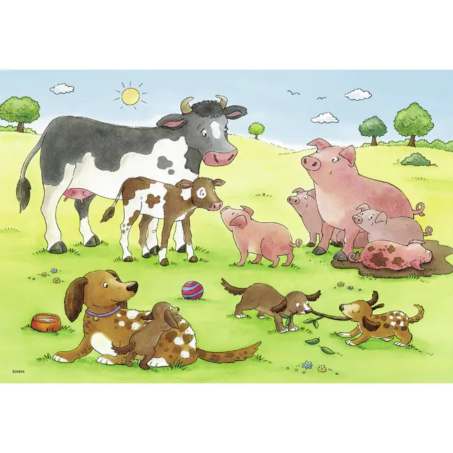 PUZZLE FAMILII FERICITE DE ANIMALE, 2X12 PIESE - ARTRVSPC07590
