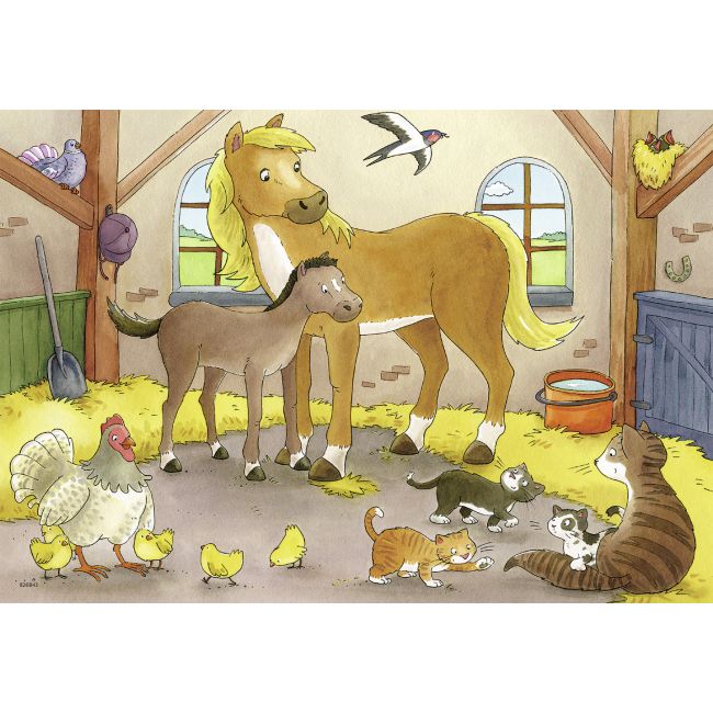 PUZZLE FAMILII FERICITE DE ANIMALE, 2X12 PIESE - ARTRVSPC07590