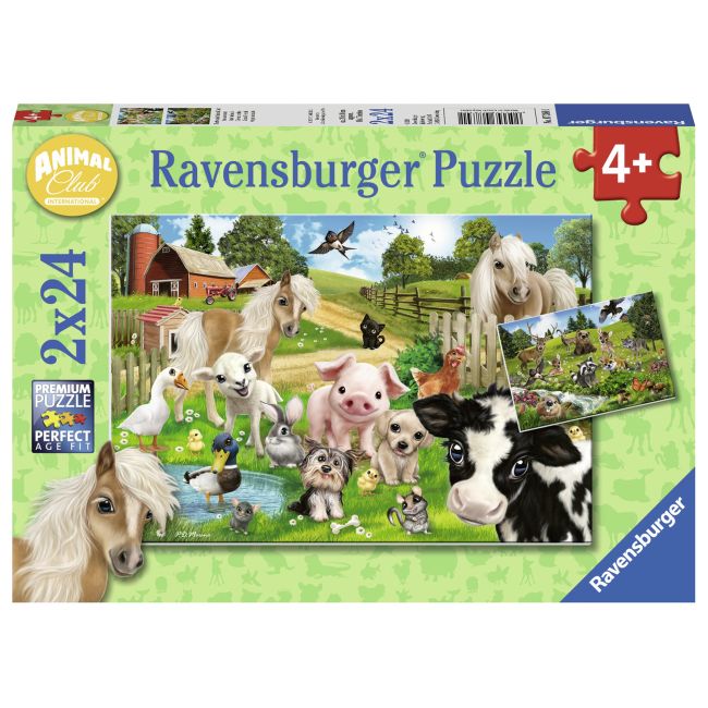 PUZZLE FERMA ANIMALELOR, 2x24 PIESE - ARTRVSPC07830