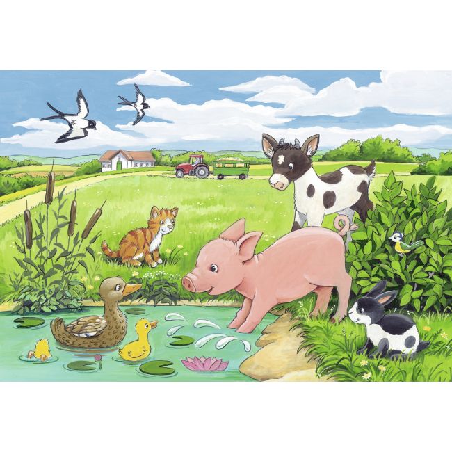 PUZZLE PUI DE ANIMALE LA FERMA, 2X12 PIESE - ARTRVSPC07582
