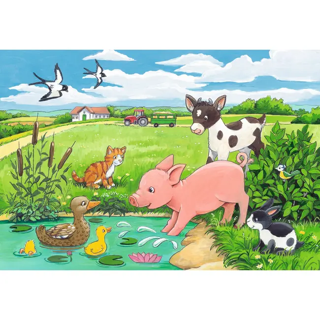 PUZZLE PUI DE ANIMALE LA FERMA, 2X12 PIESE - ARTRVSPC07582