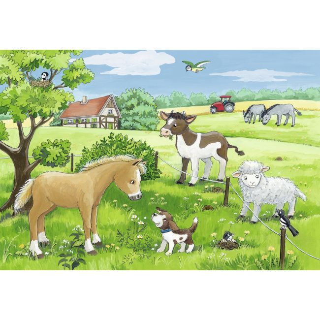 PUZZLE PUI DE ANIMALE LA FERMA, 2X12 PIESE - ARTRVSPC07582