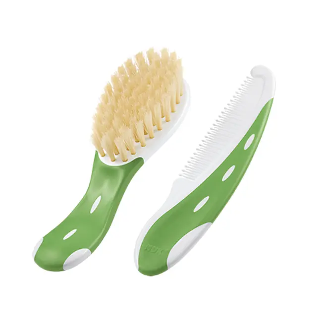 Set Nuk perie par natural si piepten Verde ERFMAR-N2914