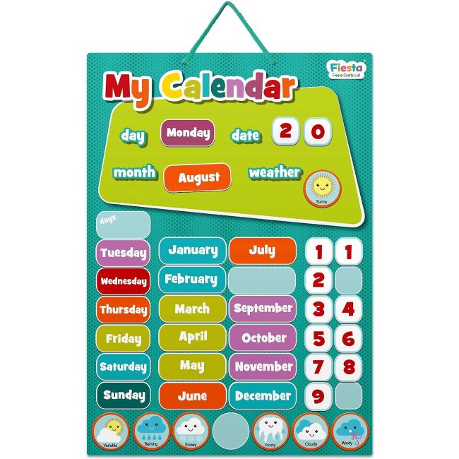 Calendarul meu magnetic, 20x26 cm Fiesta Crafts FCT-2399 BBJFCT-2399_Initiala
