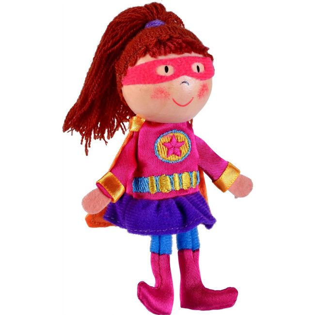 Marioneta pentru deget Fata Supererou Fiesta Crafts FCG-1052 BBJFCG-1052_Initiala