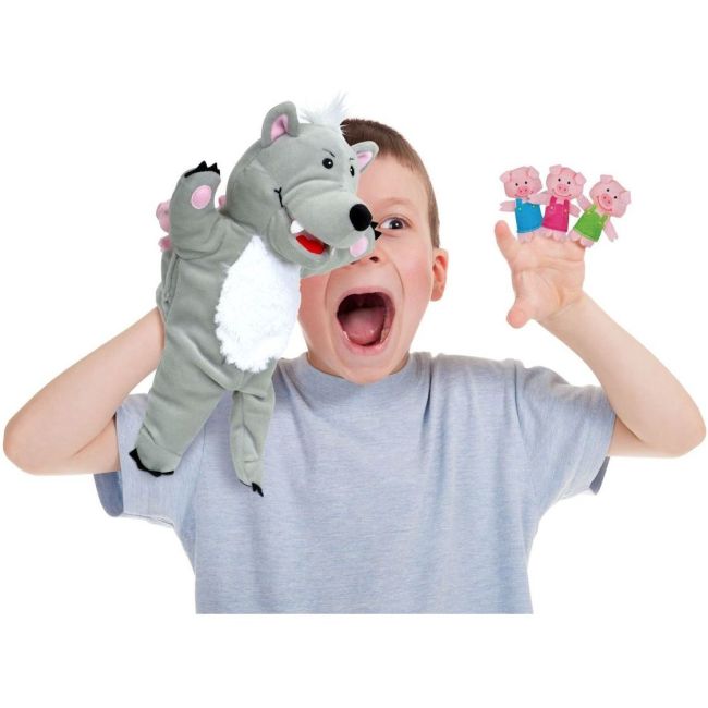Set Marionete Lupul si cei 3 Purcelusi Fiesta Crafts FCT-2458 BBJFCT-2458_Initiala