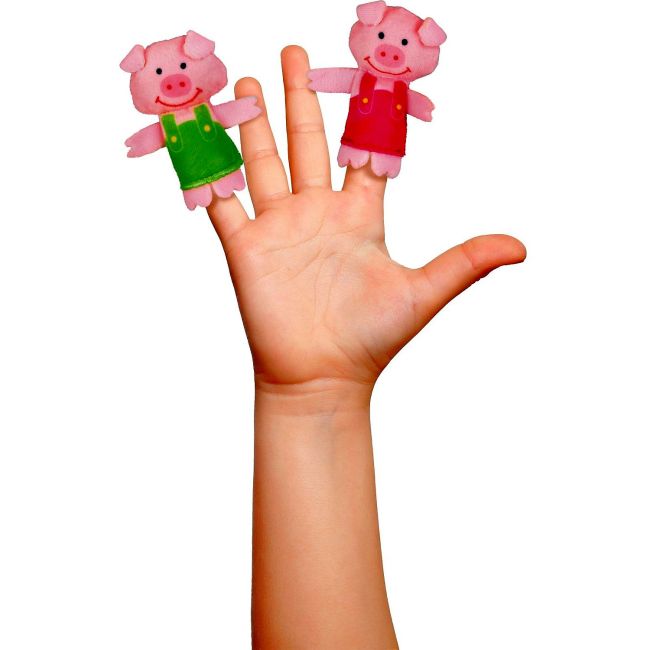 Set Marionete Lupul si cei 3 Purcelusi Fiesta Crafts FCT-2458 BBJFCT-2458_Initiala