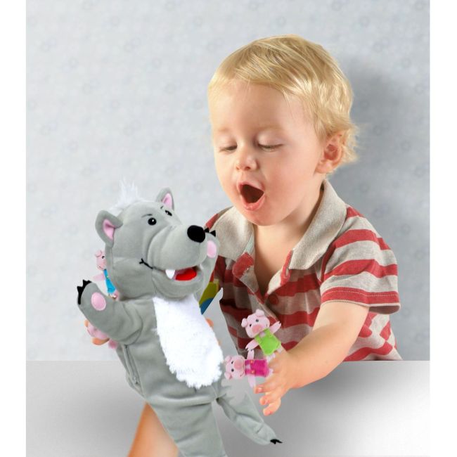Set Marionete Lupul si cei 3 Purcelusi Fiesta Crafts FCT-2458 BBJFCT-2458_Initiala