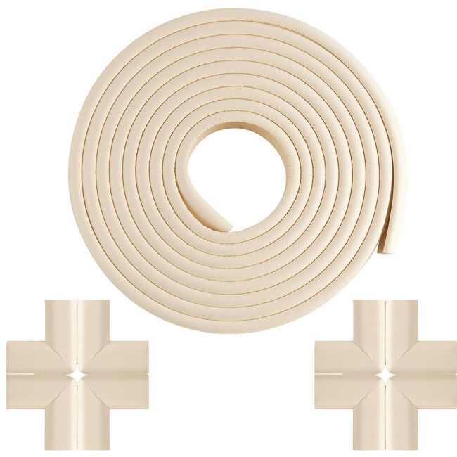 Set Rola protectie multifunctionala XXL de 6m si 8 aparatori moi pentru colturi Bambinice BN008 BBJBN008_Bej