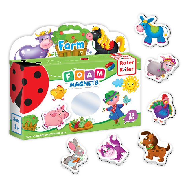 Joc educativ Lumea in Magneti - Animale din Ferma Roter Kafer RK3030-01 BBJRK3030-01_Initiala