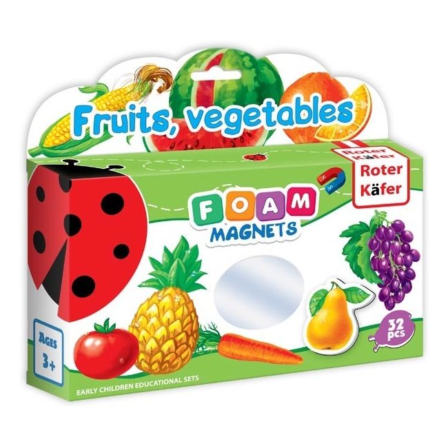 Joc educativ Lumea in Magneti - Fructe si legume Roter Kafer RK2101-04 BBJRK2101-04_Initiala
