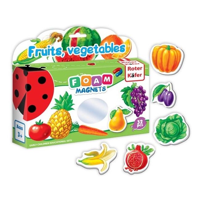 Joc educativ Lumea in Magneti - Fructe si legume Roter Kafer RK2101-04 BBJRK2101-04_Initiala