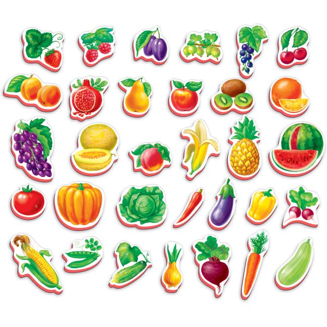 Joc educativ Lumea in Magneti - Fructe si legume Roter Kafer RK2101-04 BBJRK2101-04_Initiala