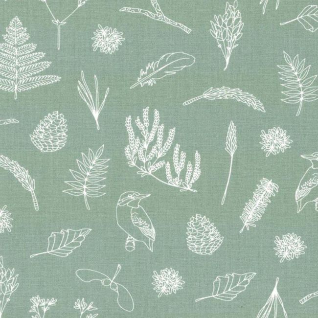 Perna pentru carucior N3 Bumbac Basic Womar Zaffiro AN-PW-60B BBJAN-PW-60B_Mint Birds