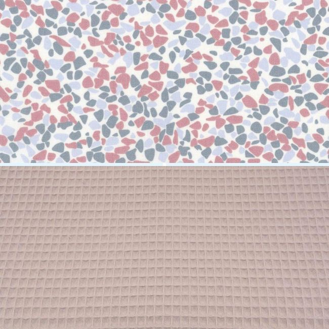 Perna pentru carucior N3 Bumbac Waffle Womar Zaffiro AN-PW-60W BBJAN-PW-60W_Pink Stones