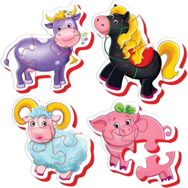 Puzzle Bebe Animale de la Ferma, 16 piese Roter Kafer RK6010-03 BBJRK6010-03_Initiala