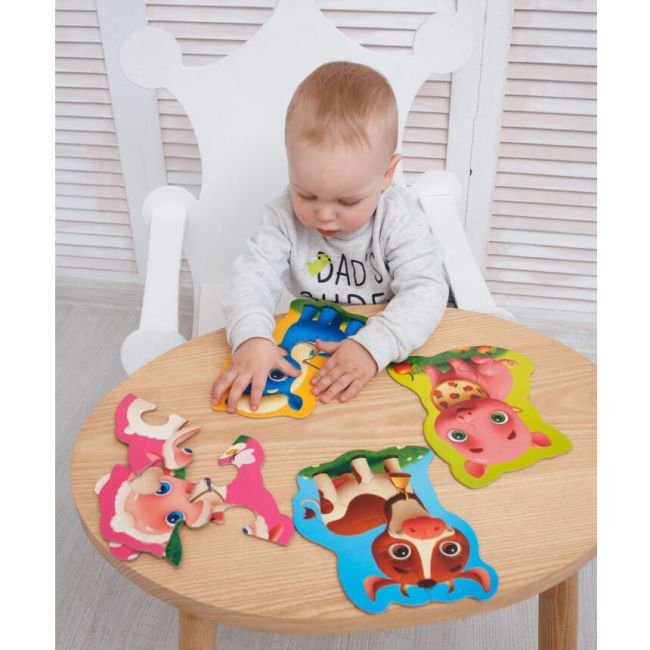 Puzzle Maxi Bebelusi Animale de la Ferma, 13 piese Roter Kafer RK1210-01 BBJRK1210-01_Initiala