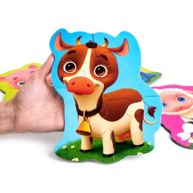 Puzzle Maxi Bebelusi Animale de la Ferma, 13 piese Roter Kafer RK1210-01 BBJRK1210-01_Initiala