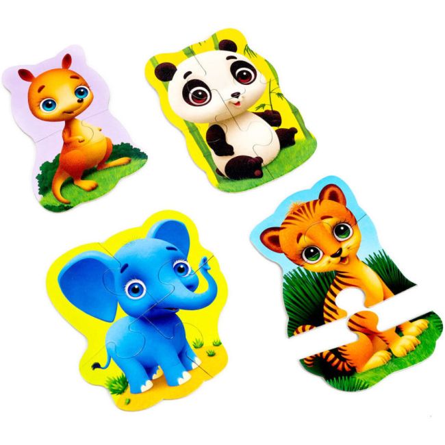 Puzzle Maxi Bebelusi Animale de la Zoo, 13 piese Roter Kafer RK1210-02 BBJRK1210-02_Initiala