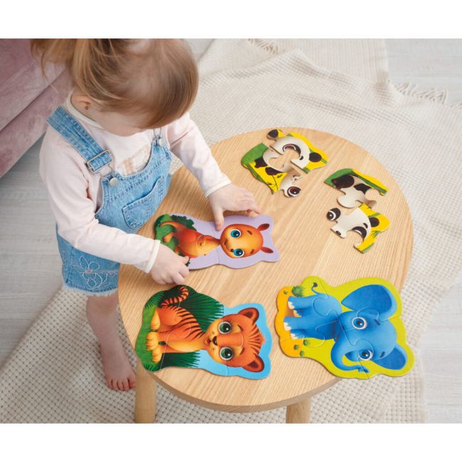 Puzzle Maxi Bebelusi Animale de la Zoo, 13 piese Roter Kafer RK1210-02 BBJRK1210-02_Initiala