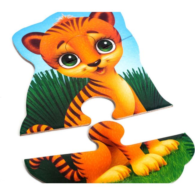 Puzzle Maxi Bebelusi Animale de la Zoo, 13 piese Roter Kafer RK1210-02 BBJRK1210-02_Initiala