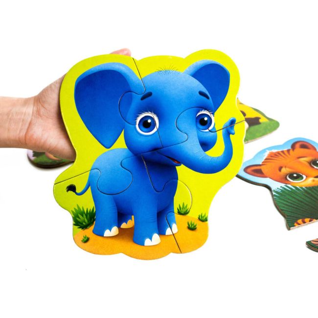Puzzle Maxi Bebelusi Animale de la Zoo, 13 piese Roter Kafer RK1210-02 BBJRK1210-02_Initiala