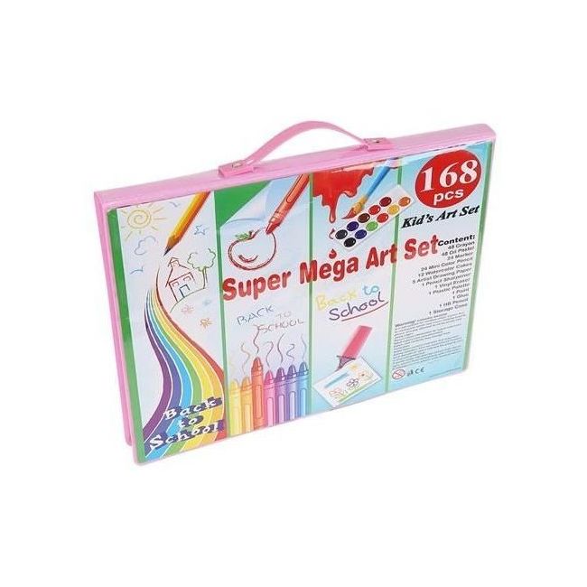 Set pentru pictura 168 piese cu geanta inclusa Iso Trade MY17250 BBJMY17250_Roz