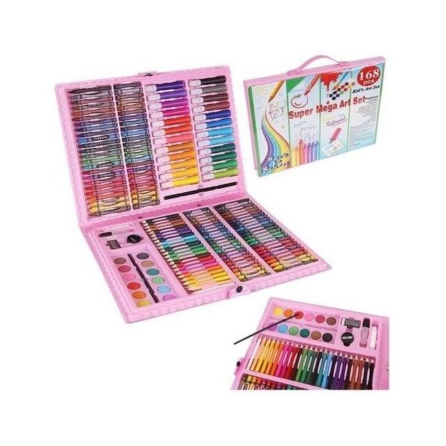 Set pentru pictura 168 piese cu geanta inclusa Iso Trade MY17250 BBJMY17250_Roz