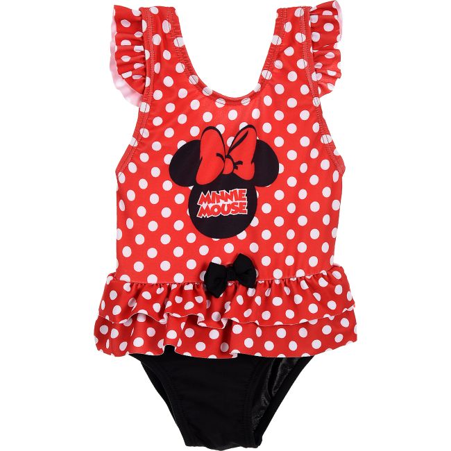 Costum baie cu volanase Minnie SunCity ET0051 BBJET0051_Rosu_18 luni (86 cm)