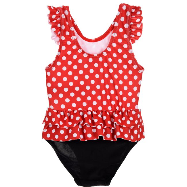 Costum baie cu volanase Minnie SunCity ET0051 BBJET0051_Rosu_18 luni (86 cm)
