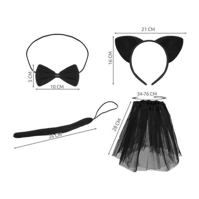 Costum pisicuta 4 in 1 Iso Trade MY17312 BBJMY17312_Negru