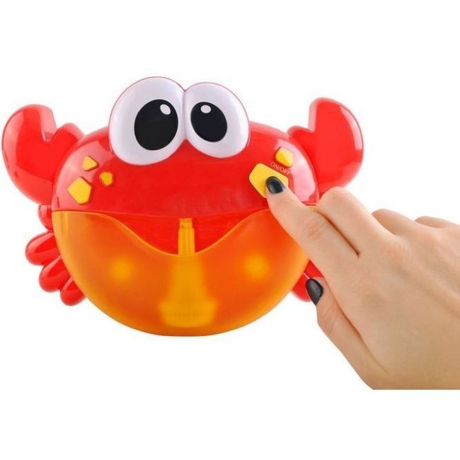 Jucarie de baie, Crab cu baloane muzicale de sapun Iso Trade MY17383 BBJMY17383_Rosu