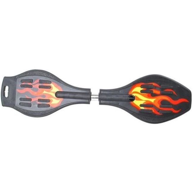 Placa Waveboard 2 roti silicon 75 mm Iso Trade MY2839 BBJMY2839_Negru/Rosu