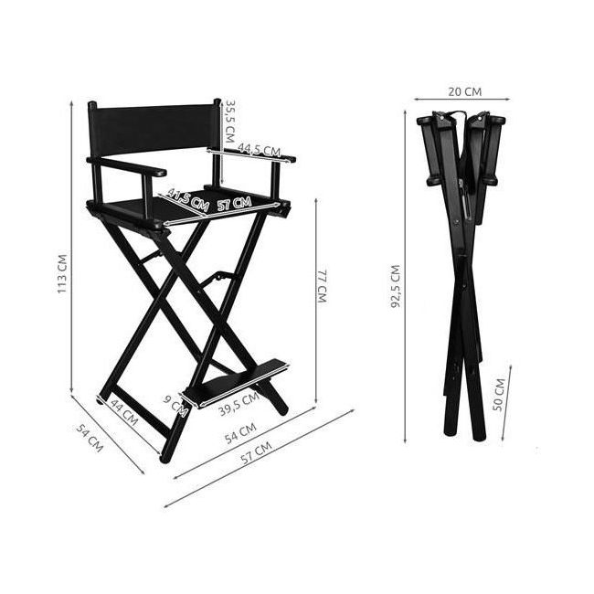 Scaun Make-Up Profesional Pliabil Iso Trade MY0004 BBJMY0004_Negru