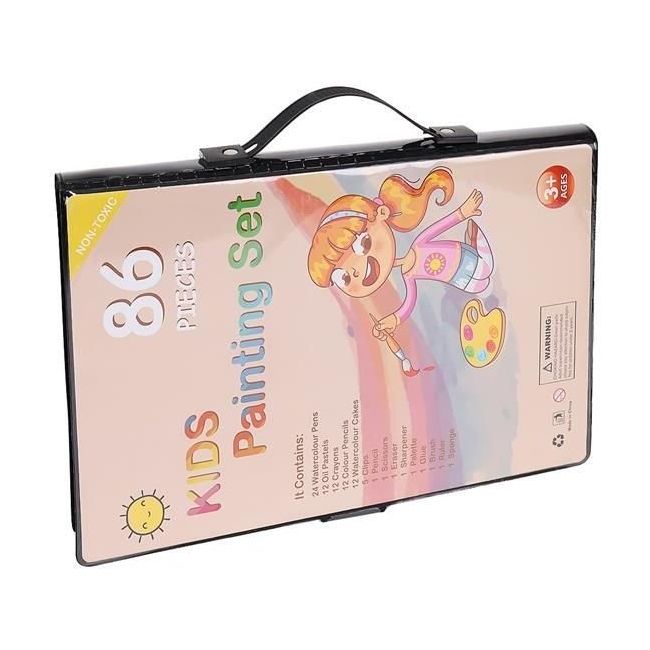 Set pentru pictura 86 piese cu geanta inclusa Iso Trade MY17379 BBJMY17379_Negru