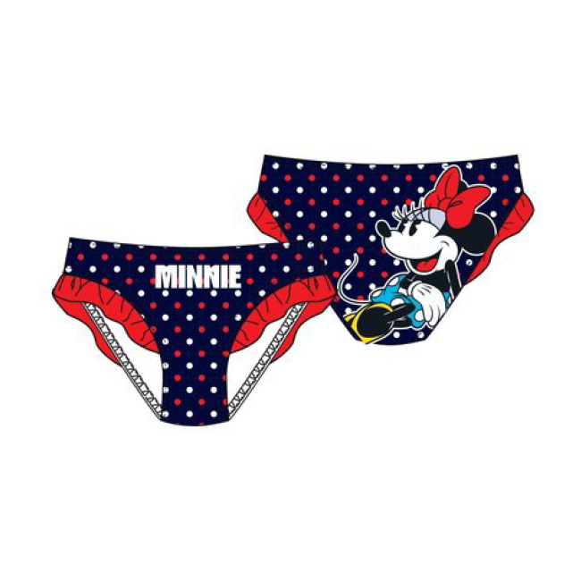 Slipi baie cu volanase Minnie SunCity ET1805 BBJET1805_Albastru/Rosu/Buline_8 ani (128 cm)