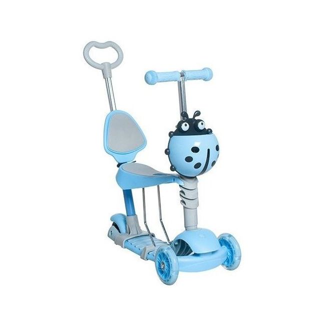 Trotineta buburuza 5 in 1 cu roti Led Kruzzel MY2841 BBJMY2841_Albastru