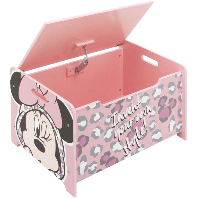 Ladita din lemn pentru depozitare jucarii Minnie Mouse BBXWD12894