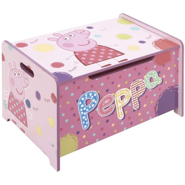 Ladita din lemn pentru depozitare jucarii Peppa Pig BBXPP8378