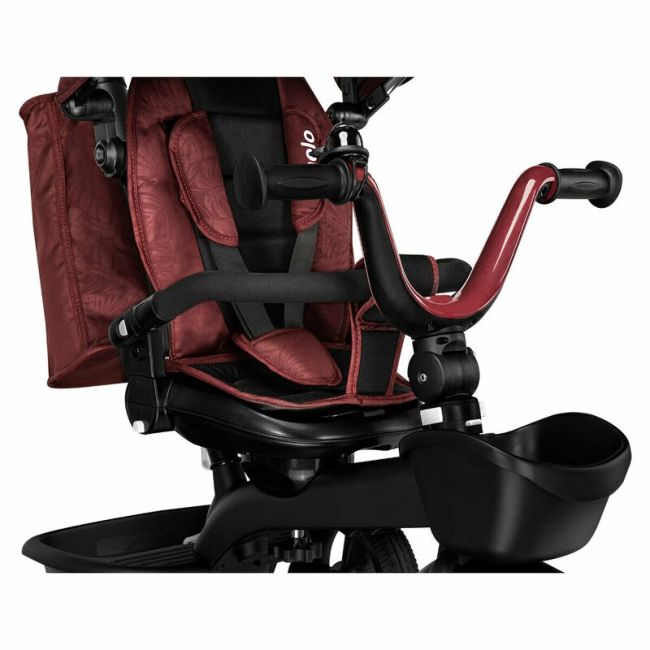 Lionelo - Tricicleta Kori Red Burgundy Suport picioare, Control al directiei, Scaun reversibil, Rotire 360 grade, Pliabila BYNLO-KORI_RED_BURGUNDY