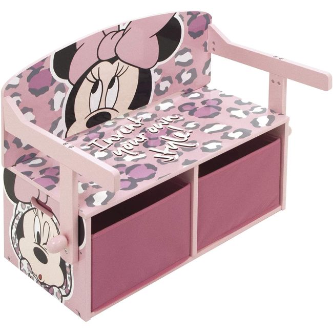 Mobilier 2 in 1 pentru depozitare jucarii Minnie Mouse BBXWD12893