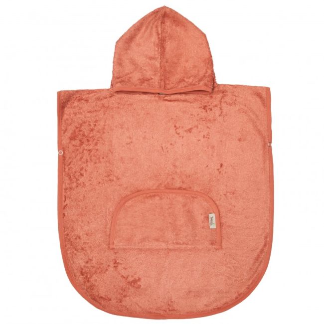 Poncho copii din bambus apricot blush tnatm-ponch-533